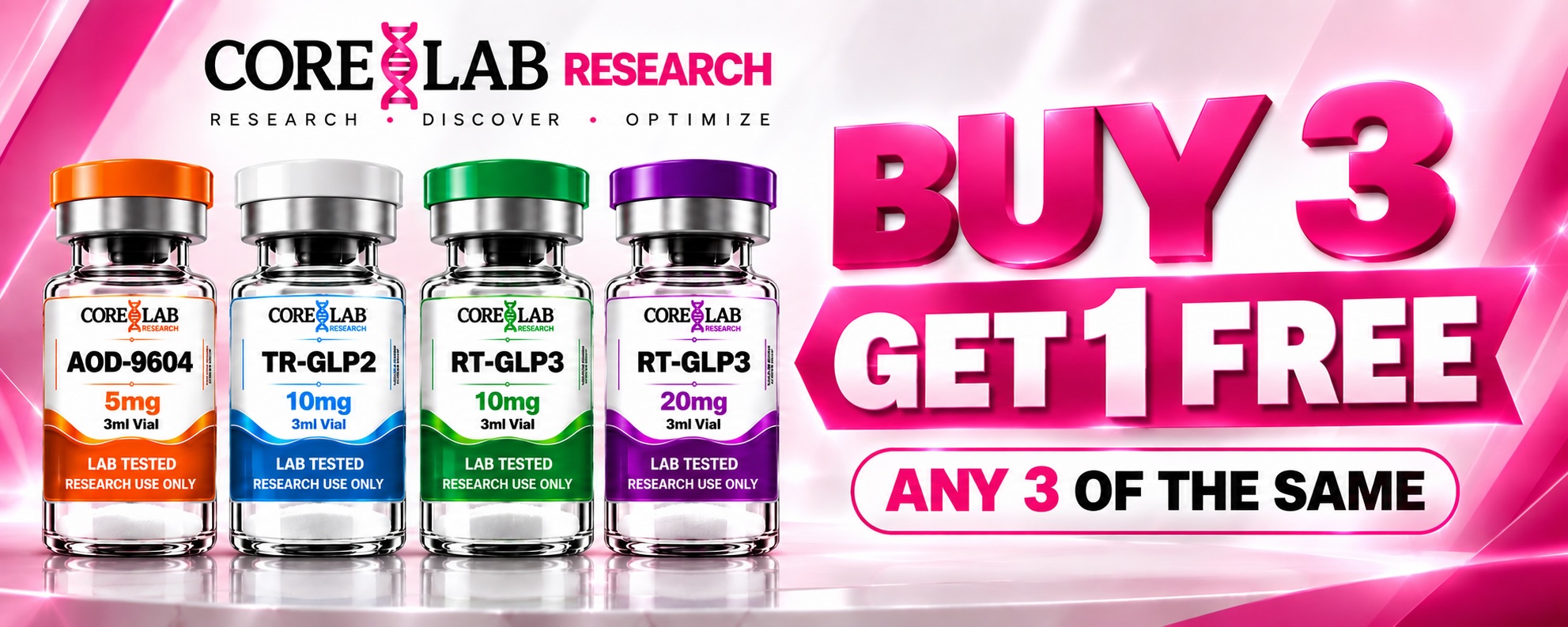 Free GHK-CU 50mg on all orders over $125 this month — Core Lab